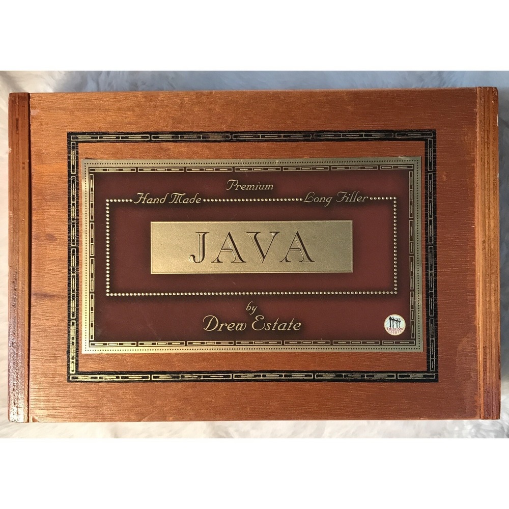 JAVA Robusto Latte Premium By Drew State EMPTY Box, Nicaragua